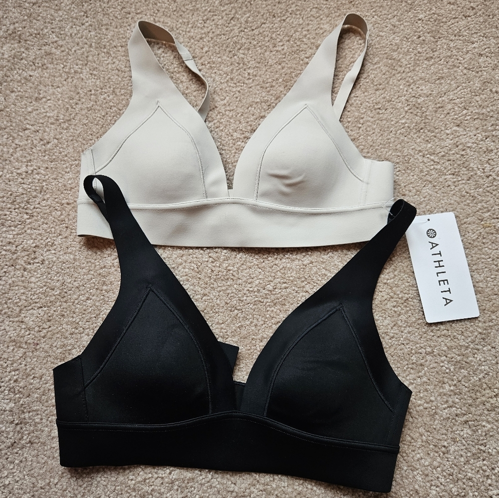 Athleta A-C Essential Bra - Black & Nude, XS